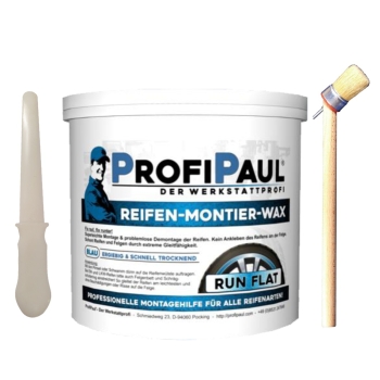 Reifenmontagepaste Blau RunFlat 5 kg Eimer + Pinsel + Schaber